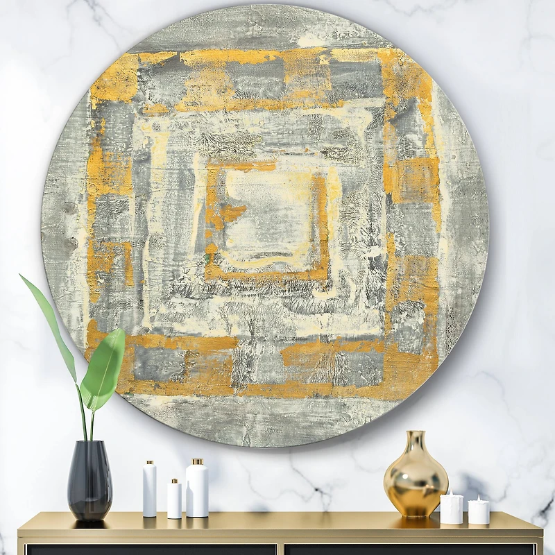 Designart - Gold Glam on Grey Tapestry I
