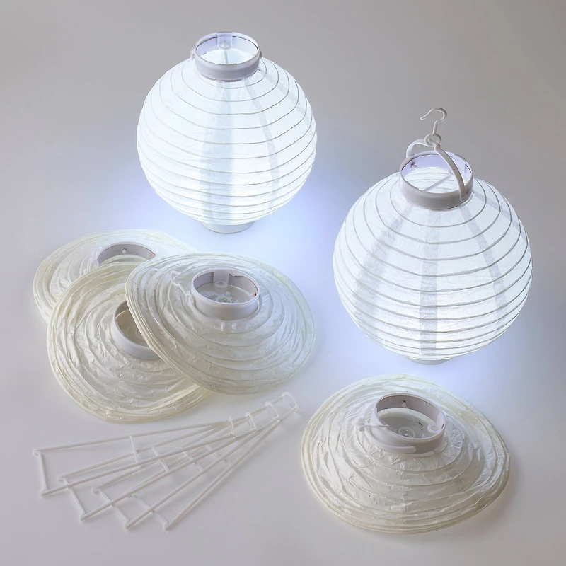 8" White Paper Lantern Set by Ashland®