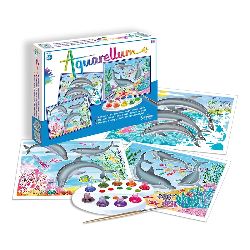 Aquarellum Large - Dolphins