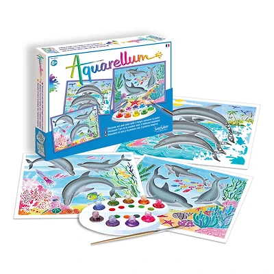 Aquarellum Large - Dolphins