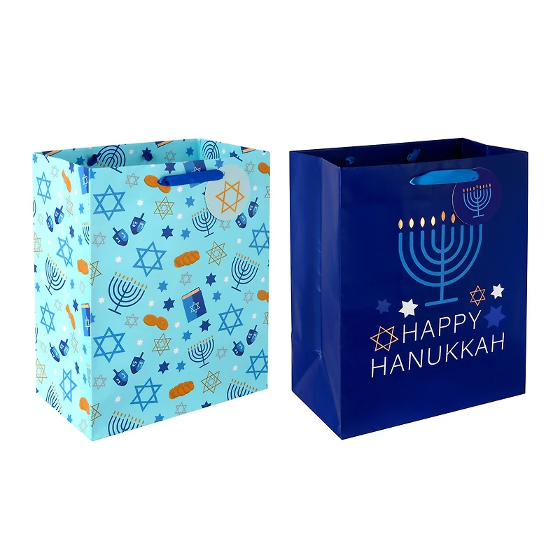 Happy Hanukkah Medium Gift Bags, 2ct. by Ashland®