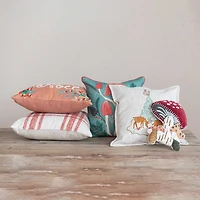 Hello Honey® 20" Joyeux Noel Embroidered Cotton Pillow