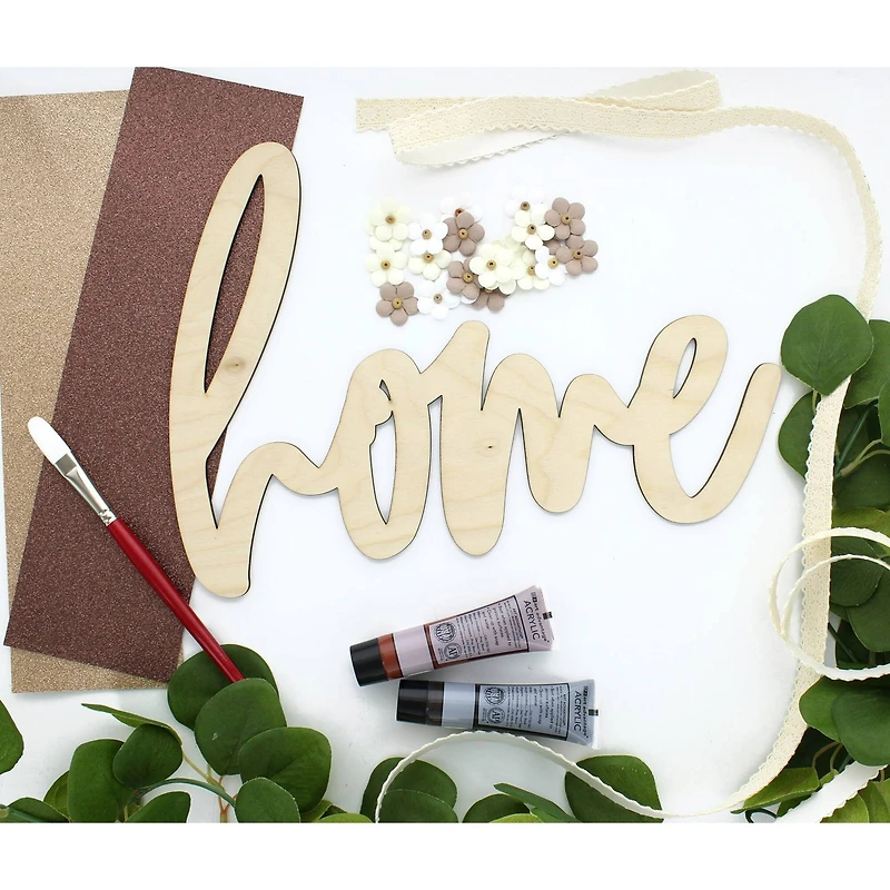 Leisure Arts® 12" Home Wood Word