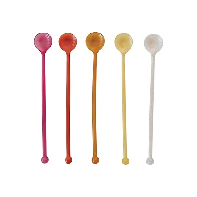 Hello Honey® 8.25" Multicolor Cocktail Spoon Set