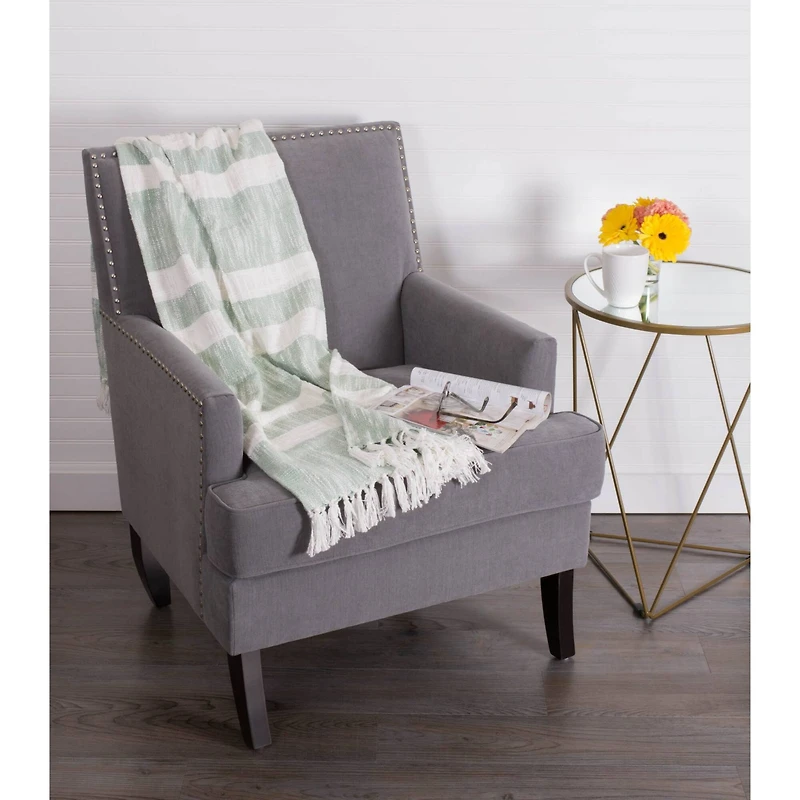 DII® Mint Slub Stripe Throw