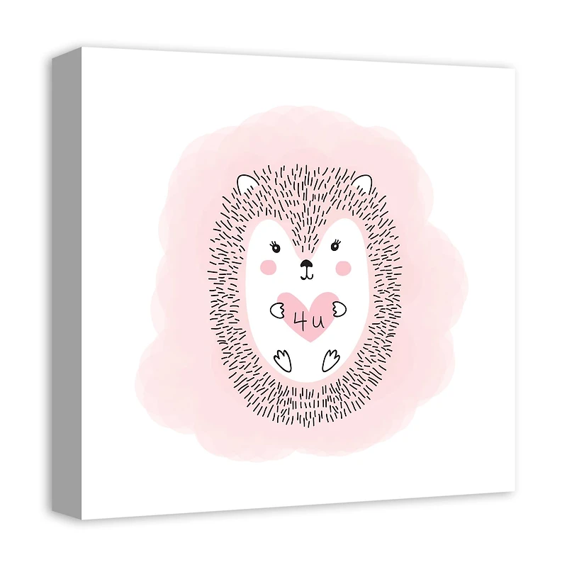Love Hedgehog Canvas Wall Art