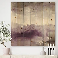 Designart - Midnight at the Lake II Amethyst and Grey