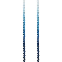 12 Pack: Blue & White Ombre Faceted Glass Rondelle Beads by Bead Landing™