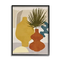Stupell Industries Desert Summer Abstract Vases Wall Art in Black Frame