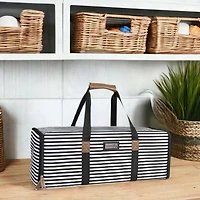Everything Mary Black & White Stripes Die-Cut Machine Carrying Case