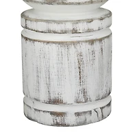 White Coastal Candle Holder Set