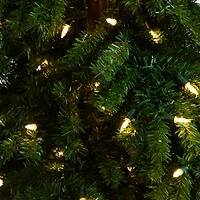 7ft. Pre-Lit Green Santa’s Hat Artificial Christmas Tree, Clear LED Lights