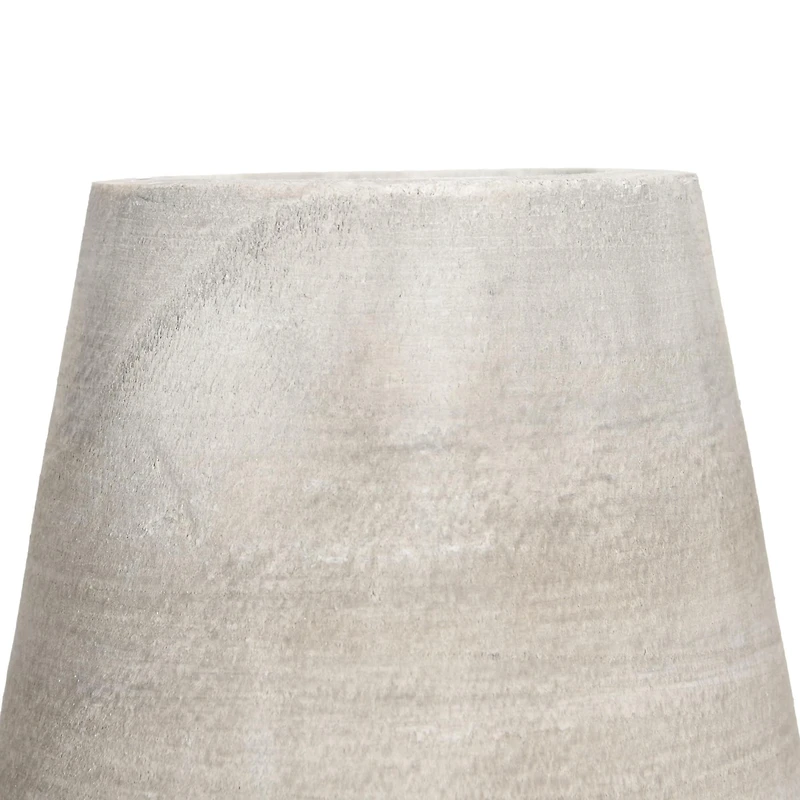 Hello Honey® 15" Paulownia Wood Gray Wash Vase