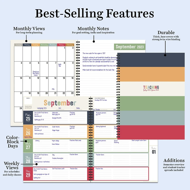 TF Publishing Striped Teacher Planner Lesson Plan Book