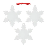 3.75" Snowflake Ceramic Sublimation Ornaments, 3ct. by Make Market®