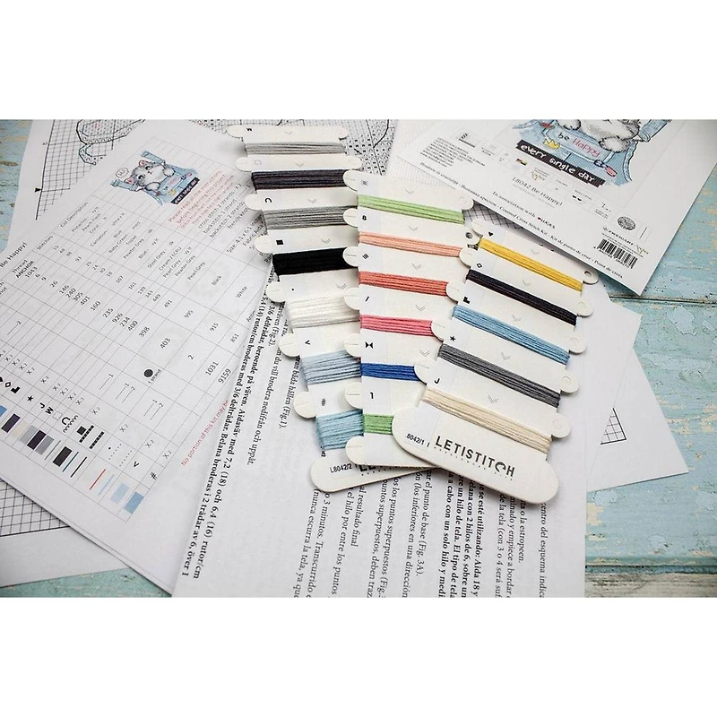 Letistitch Be Happy Counted Cross Stitch Kit
