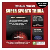 TF Publishing 2025 Sports Facts & Trivia Daily Desktop Calendar