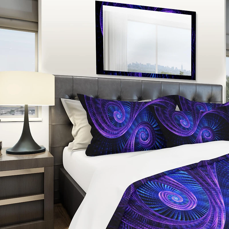 Designart 'Royal Purple & Blue Dream' Modern & Contemporary Bedding Set