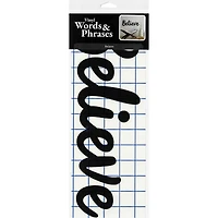 Leisure Arts® Vinyl Believe Black Wall Decal