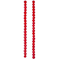 12 Pack: Ruby Faceted Glass Round Beads, 6mm by Bead Landing™