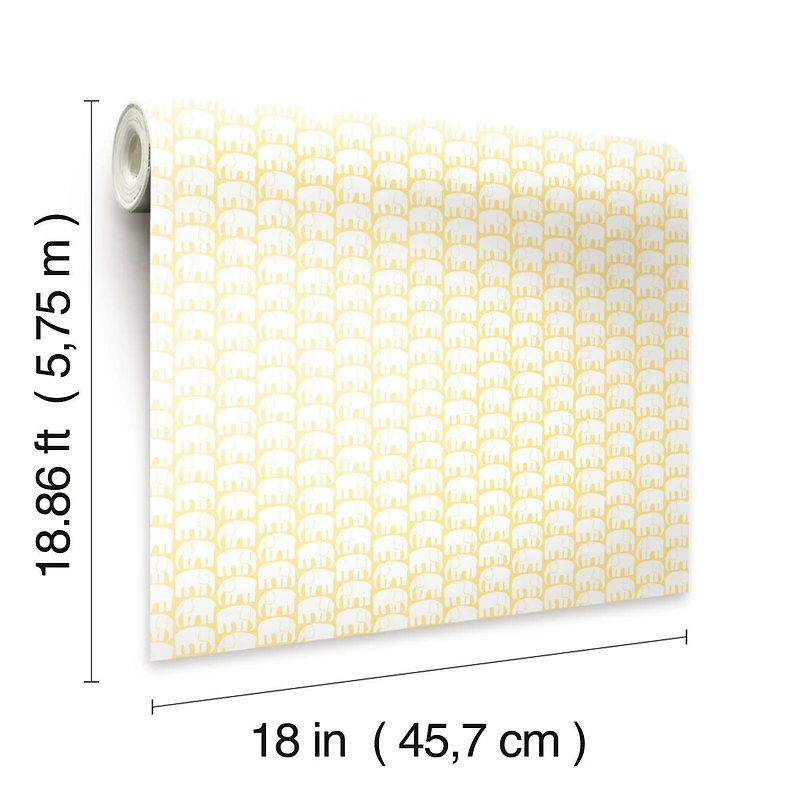 RoomMates Elefantti Peel & Stick Wallpaper