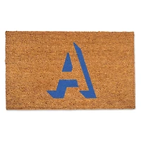 Blue Shadow Monogram Natural Coir Doormat