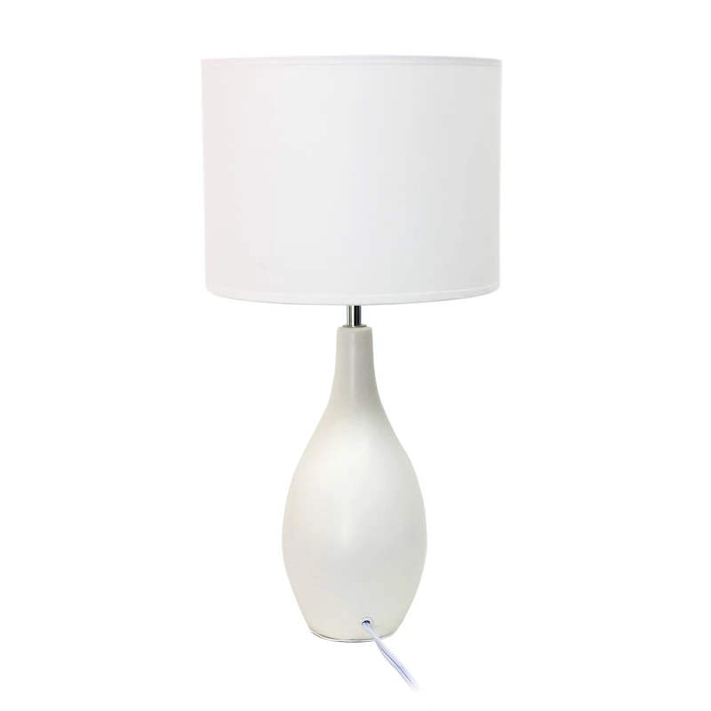 Creekwood Home Essentix 18.1" Off White Dewdrop Table Lamp