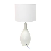 Creekwood Home Essentix 18.1" Off White Dewdrop Table Lamp