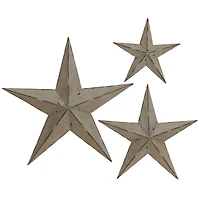 Light Brown Metal Star Wall Décor Set