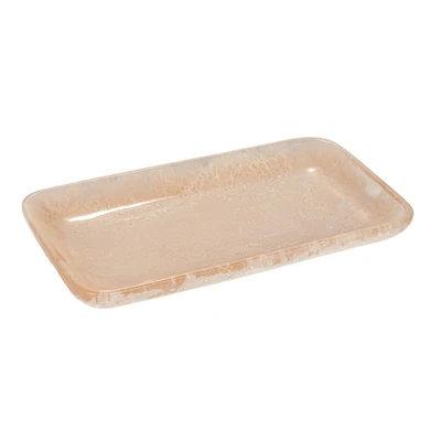 Hello Honey® 12" Blush Pink Matte Marbled Tray