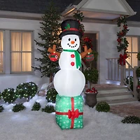 Airblown® 7ft. Christmas Inflatable Snowman on Gift Box