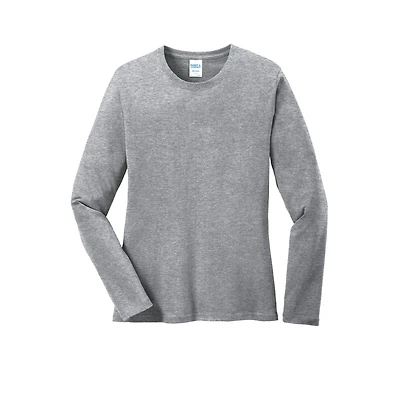 Port & Company® Core Cotton Neutrals Long Sleeve Ladies T-Shirt