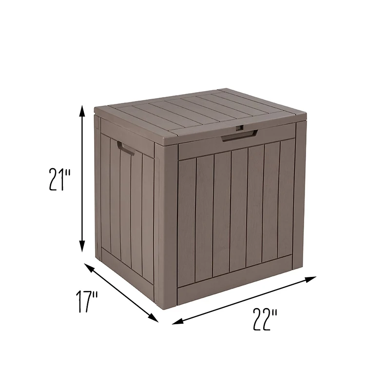 6 Pack: Honey Can Do 30gal. Brown Small Deck Outdoor Storage Box