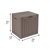 6 Pack: Honey Can Do 30gal. Brown Small Deck Outdoor Storage Box