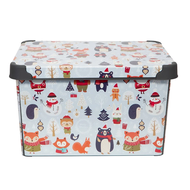 Simplify Woodland Winter Storage Tote Bin