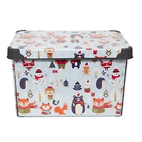 Simplify Woodland Winter Storage Tote Bin