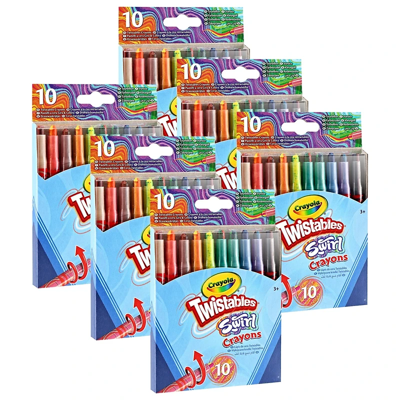 Crayola® SWIRL Mini Twistable Crayons, 6 Packs of 10