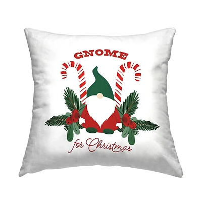 Stupell Industries Gnome for Christmas Holiday Elf Throw Pillow