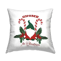 Stupell Industries Gnome for Christmas Holiday Elf Throw Pillow