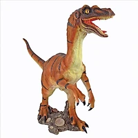 Design Toscano 15.5" Tall Velociraptor Scaled Dinosaur Statue