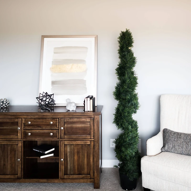 6ft. Potted Green Cedar Spiral Tree