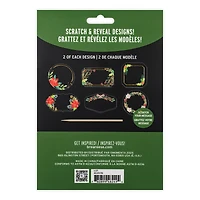 Brea Reese™ Holiday Floral Scratch Art Stickers