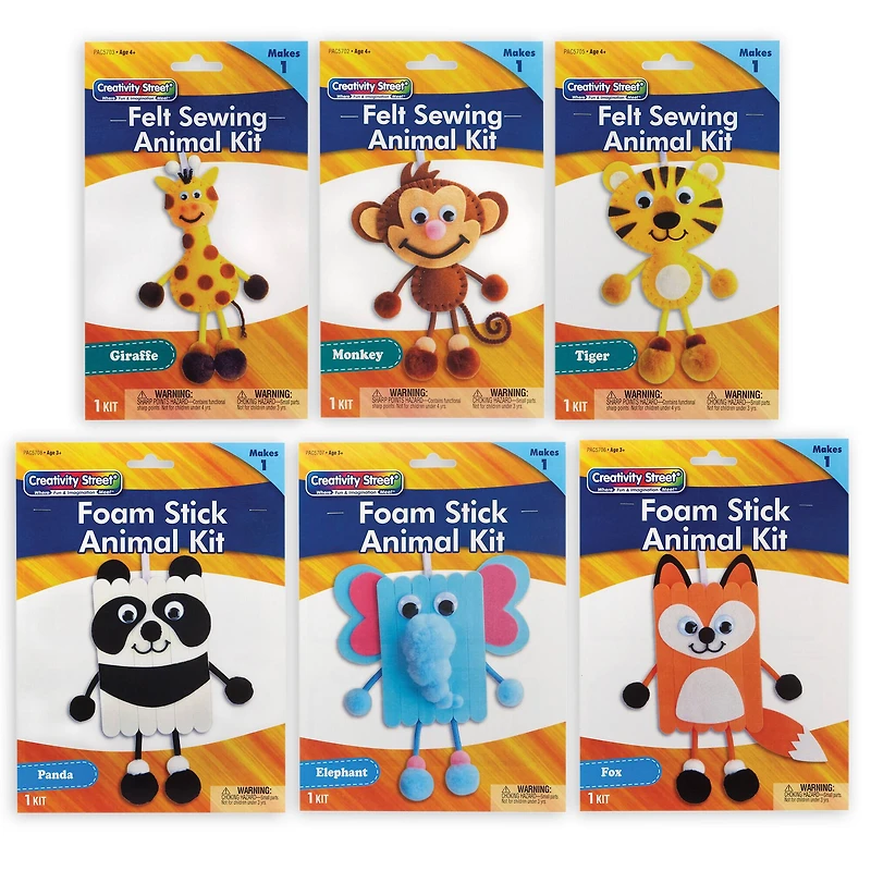 Creativity Street® Animal Felt & Foam Craft Kit Set