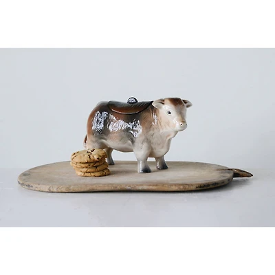 Hello Honey® 13" Vintage Ceramic Cow Shaped Cookie Jar
