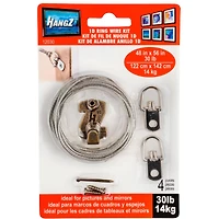 HangZ™ 30lb. 1 Hole D Ring Wire Kit 