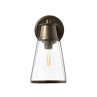 Hello Honey® Robert Stevenson Lighting Jaxon 13.5" Metal & Seedy Glass Outdoor Wall Sconce