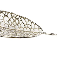 Silver Leaf Aluminum Glam Tray Set