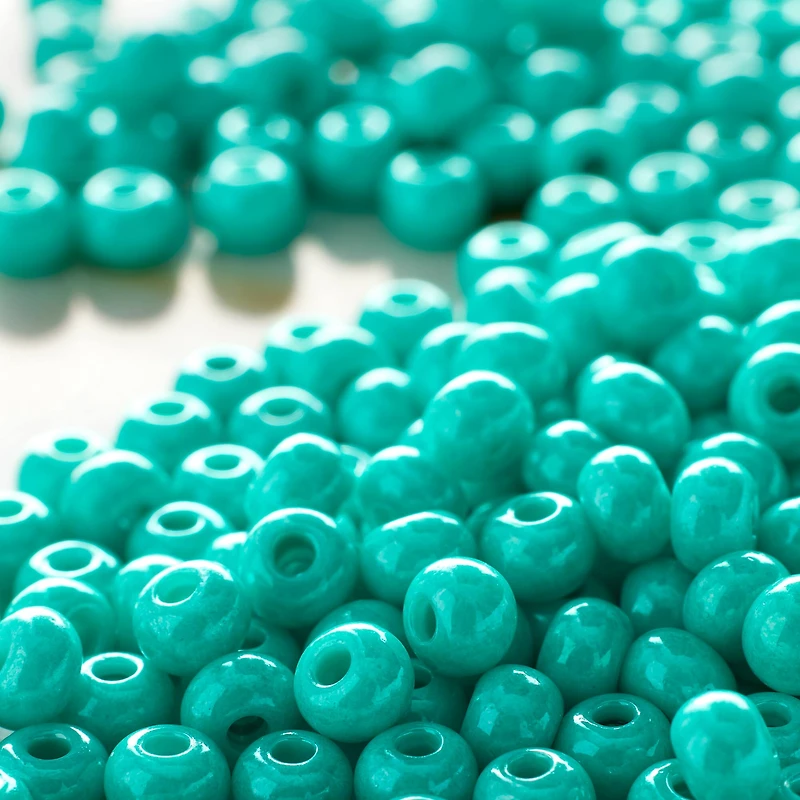 12 Pack: John Bead Mint Julep Opaque Czech Glass Seed Beads, 6/0