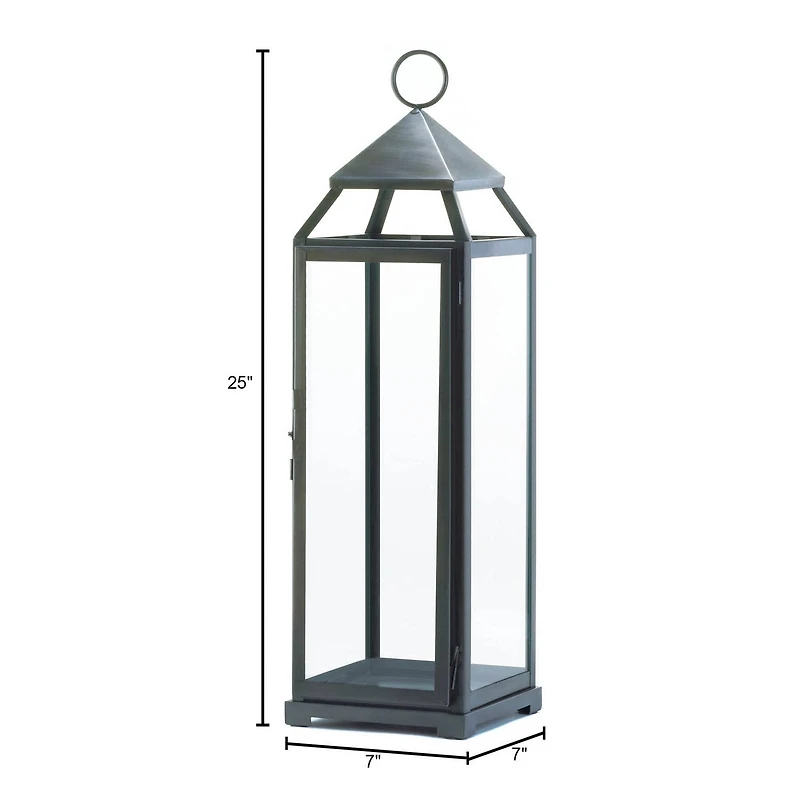 25'' Brushed Silver Lantern