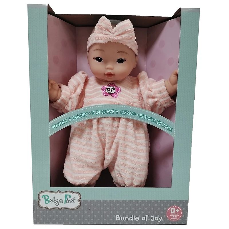 Goldberger Baby's First® Bundle of Joy™ 13" Baby Doll with Striped Outfit